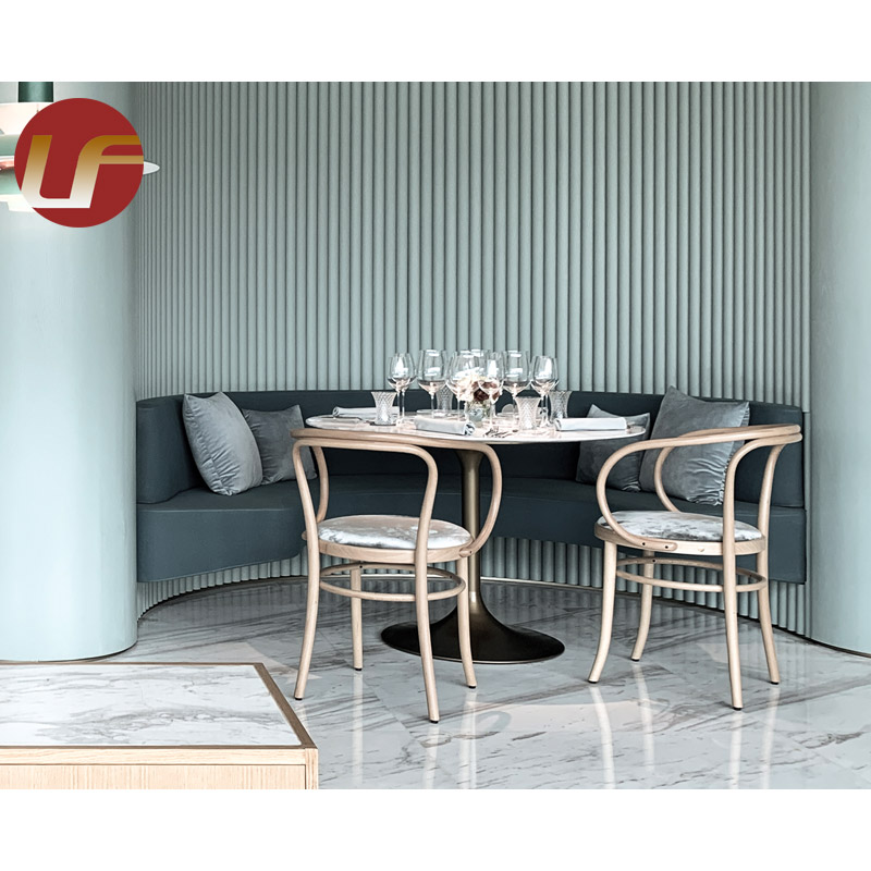 Asiento de cabina de sofá de restaurante de terciopelo de un solo lado con respaldo alto de diseño de muebles de comedor moderno