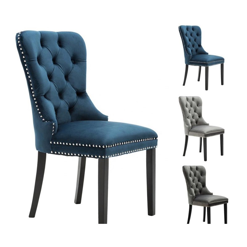 Nueva y moderna silla de comedor de lujo para muebles de restaurante, silla de comedor de tela tapizada