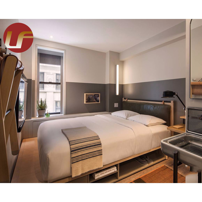 Fábrica personalizada de cinco estrellas Holiday Inn Habitación de hotel Muebles interiores Madera sólida