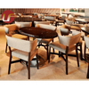 Juego de mesa y sillas de comedor rectangulares de mármol de acero inoxidable Muebles de comedor de lujo