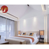 Conjunto de muebles de habitación de hotel de madera de lujo de 5 estrellas personalizado de fábrica Conjunto de dormitorio de hotel moderno