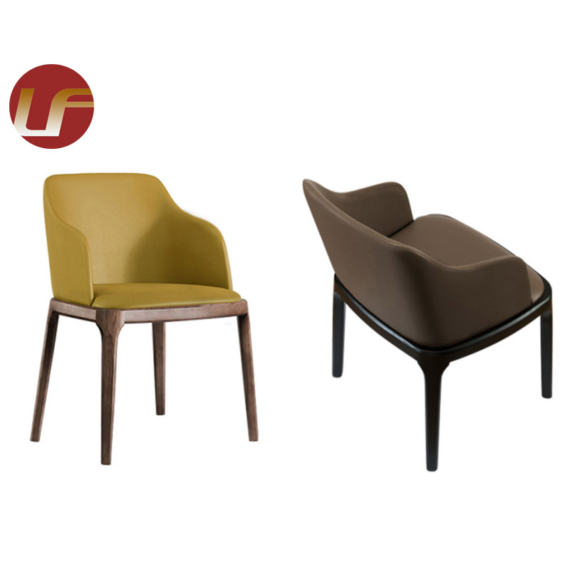 Silla de restaurante de venta caliente, sillas de comedor, silla de comedor de cuero de diseño personalizado, madera maciza