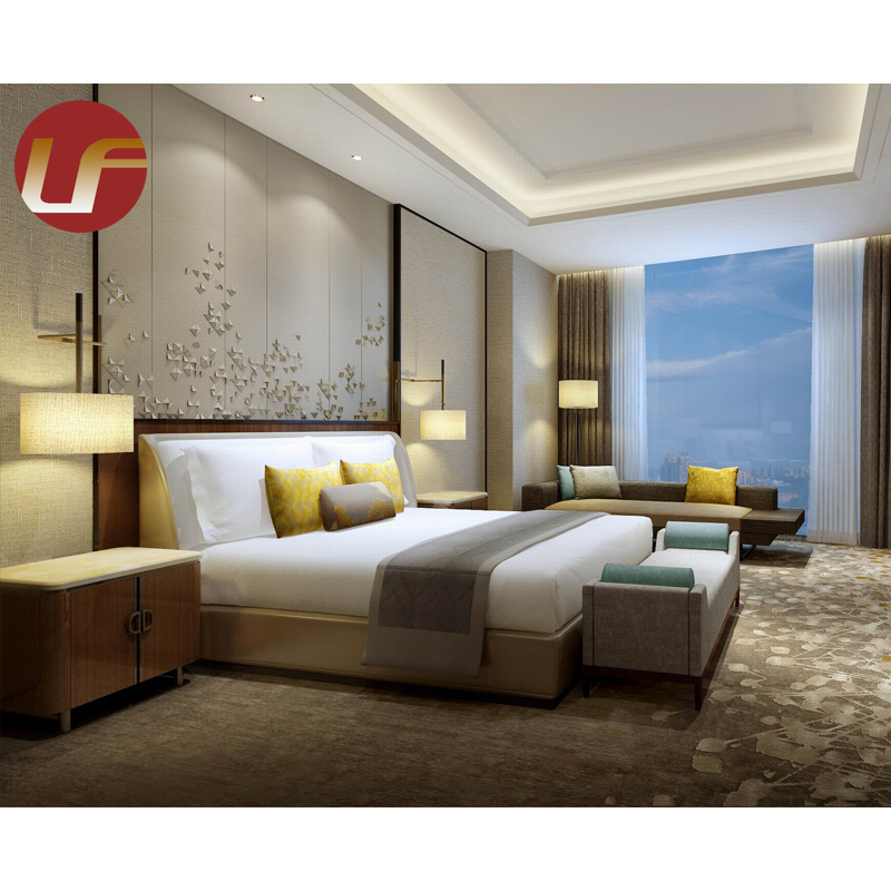 Cama tamaño queen de lujo Hotel Holiday Inn Hotel Dormitorio Muebles Villa Muebles