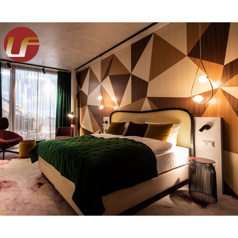 Sistema de muebles de dormitorio de hotel por encargo de alto nivel de solución de equipamiento de hotel de estilo moderno