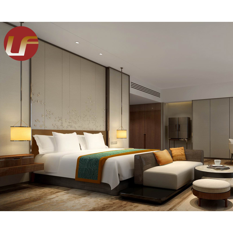 Conjuntos de dormitorio de lujo de los muebles del hotel de la casa de huéspedes de los muebles modulares modernos de la habitación de hotel de cinco estrellas