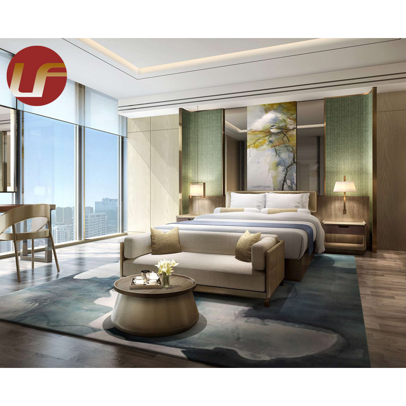 Juego de dormitorio King Size de muebles de hotel de cinco estrellas de nuevo diseño por encargo