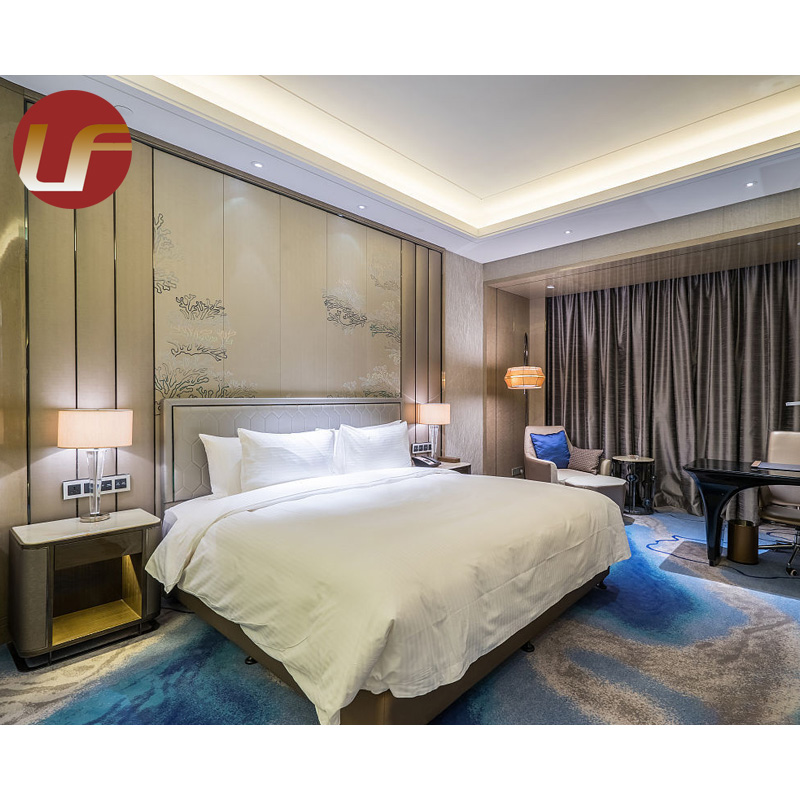 Conjunto de dormitorio Muebles de habitación Lujo moderno Modificado para requisitos particulares Muebles de madera de cinco estrellas del hotel del estilo