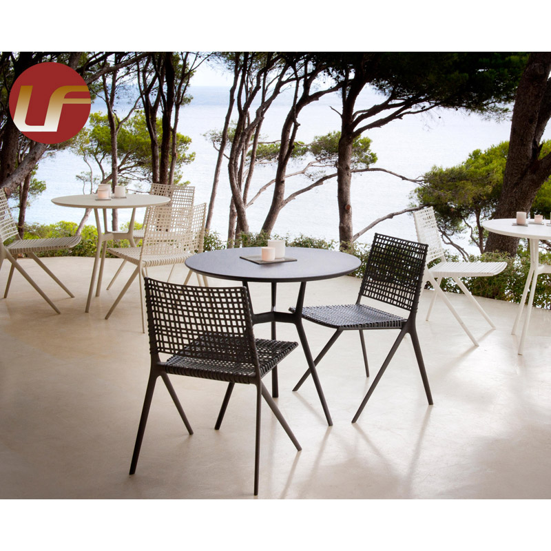 Muebles de jardín modernos para exteriores, silla de comedor de jardín de café de ratán, sillas de Hotel para restaurante y cafetería