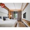 Muebles de hospitalidad Conjuntos de dormitorio Minibar Gabinete Cama de hotel moderna personalizada Cabecera Muebles de hotel