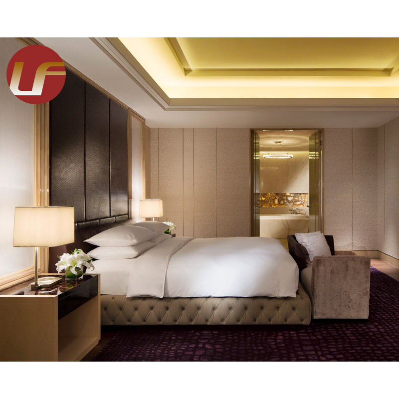 Dormitorio de madera del diseño del proyecto del hotel etíope con el sistema de muebles de la habitación de hotel de lujo