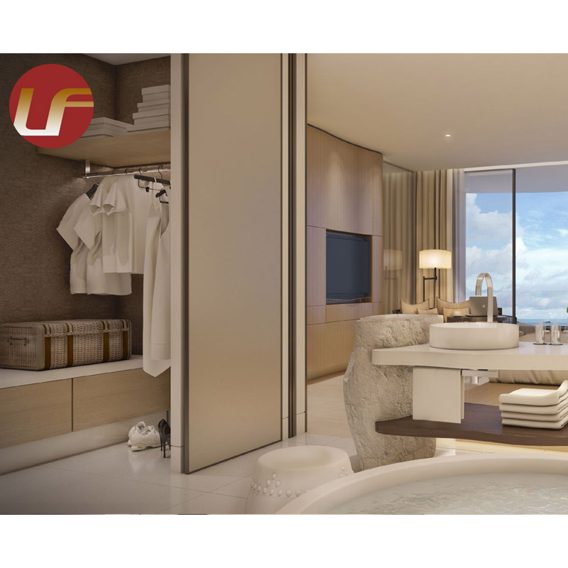 Los muebles modernos modificados para requisitos particulares de la habitación de hotel del tamaño fijan el sistema de cinco estrellas de los muebles del dormitorio del hotel