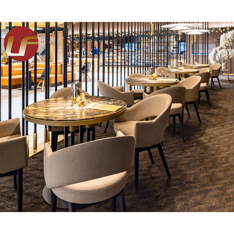 Juego de sillas y mesas de comedor de madera maciza para muebles de café y restaurante de diseño moderno al por mayor