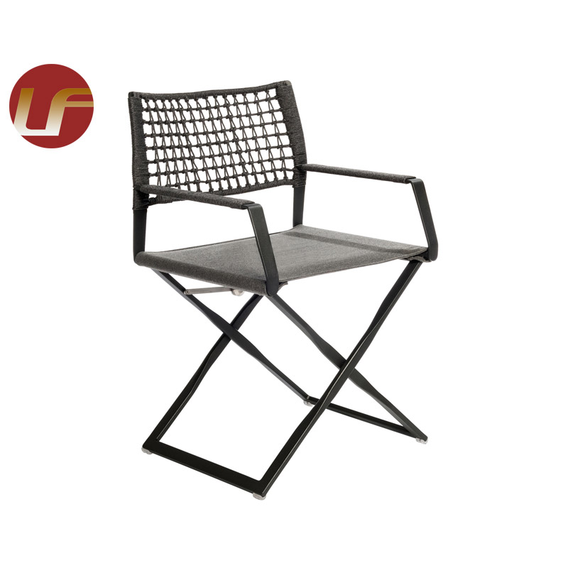 Material al aire libre del polvo del color de los muebles del final del asiento de la silla del jardín del brazo del metal de la silla de comedor del metal