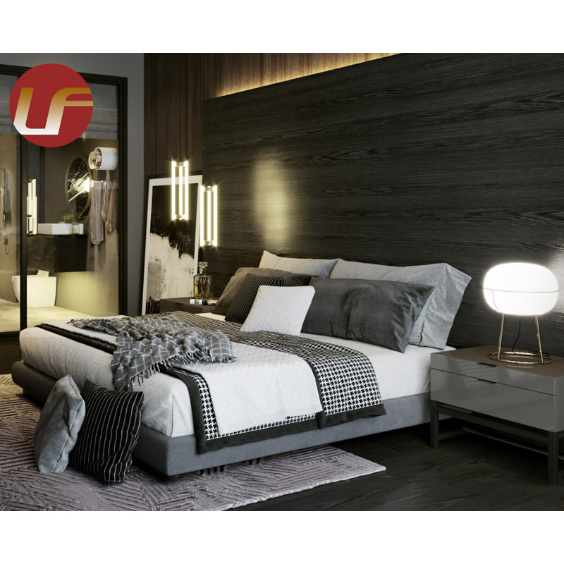 Los últimos diseños modernos de muebles de dormitorio de madera gris