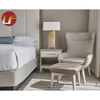 Conjunto de habitación de hotel de lujo de madera moderna con muebles de dormitorio de hotel personalizados